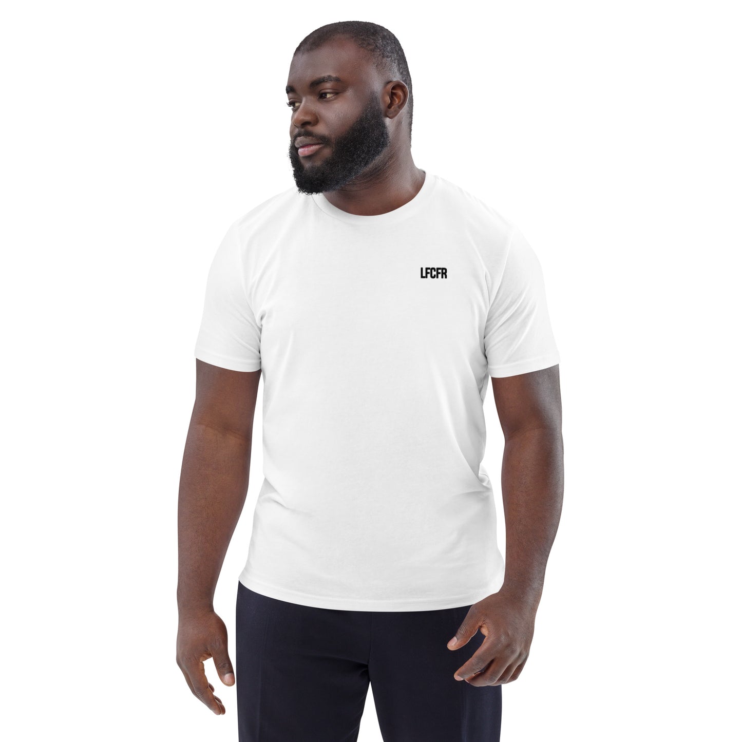 Camiseta de algodón orgánico unisex "Menos impuestos más PLTR" blanca LFCFR